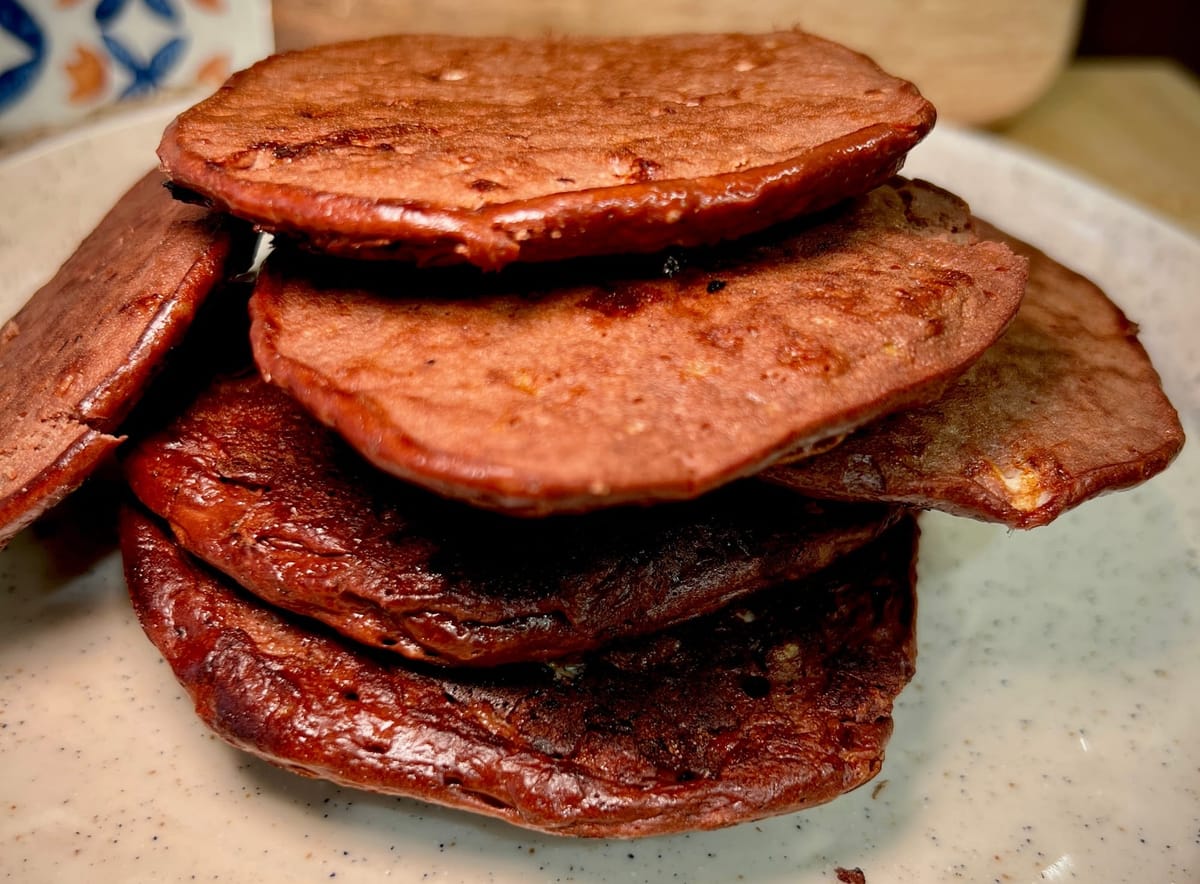 🥞 Протеинови какаови палачинки с банан и котидж